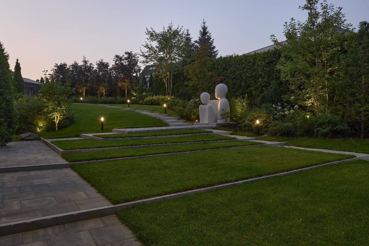 ландшафт с перетекающими формами